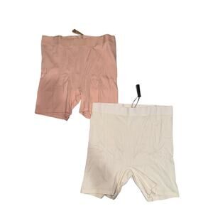 Bundle of Skims 2X sleep shorts boxer NWT bone white quartz pink logo
